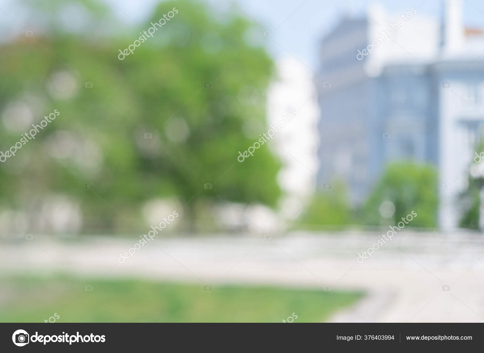 Blurred View Park Alley Background Unfocused Image Bokeh Sunny Summer Stock Photo By C Annademy