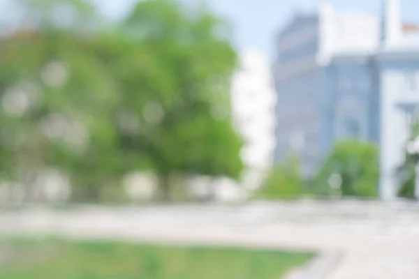 Dimsyn Park Gränd Bakgrund Ofokuserad Bild Med Bokeh Solig Sommardag — Stockfoto