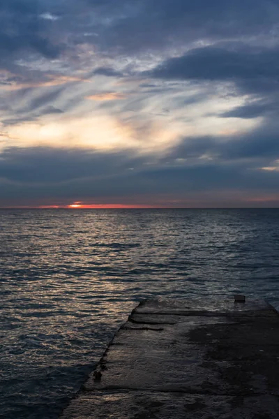 Захід Сонця Над Чорним Морем Сочі — стокове фото