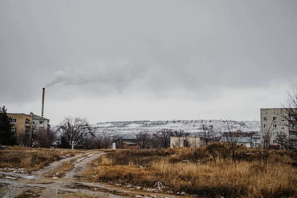 Vista Ciudad Invierno Svetlograd — Foto de Stock