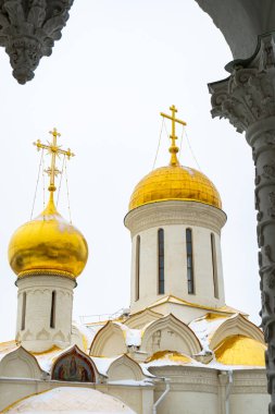 Sergiev Posad Manastırı 'nda kilise ve stoblar bir desenle kaplıydı.