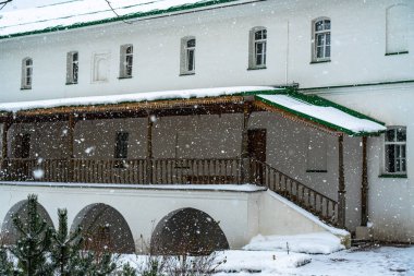 Sergiev Posad Lavra Bir kar yağışı sırasında