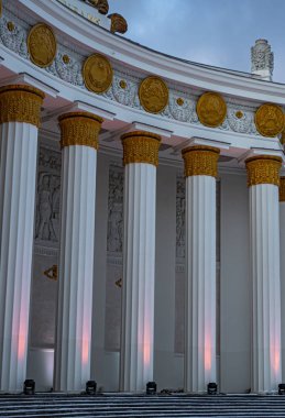 Moskova 'daki Vdnh ana binasının sütunları