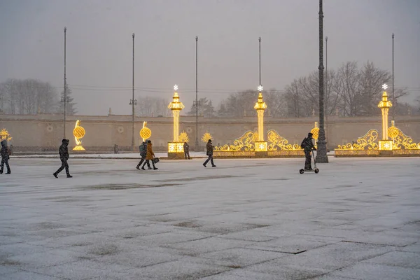 Square Front Vdnh Winter — Stock Photo, Image