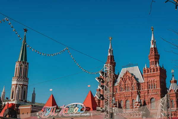 Gum Pista Patinação Praça Vermelha Moscou — Fotografia de Stock