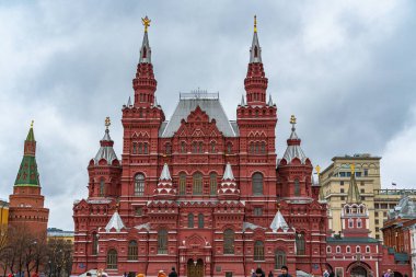 Moskova 'daki Kızıl Meydan' da tarihi müze binası.