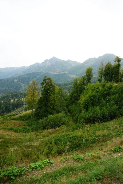 Rosa Khutor Sonbaharda Soçi Deki Dağ Manzarası — Stok fotoğraf