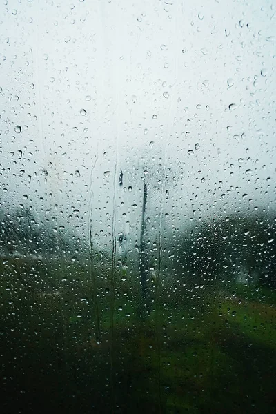 Gotas Chuva Cabo Vidro — Fotografia de Stock