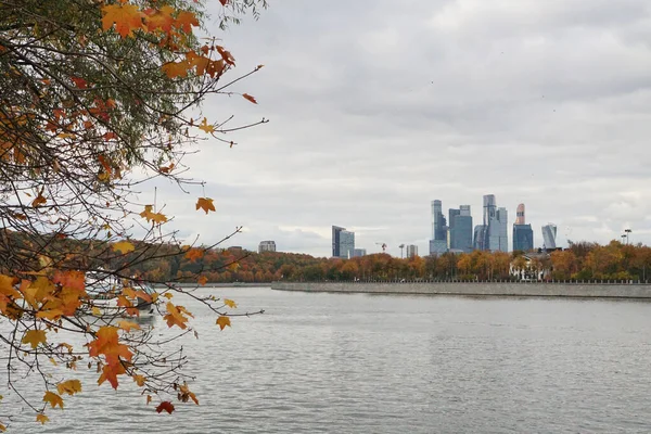 Vue Ville Moscou Depuis Parc Vorobevy Gory Automne Moscou 2018 — Photo