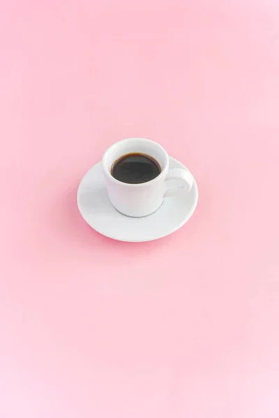 Coffee Mug Pink Marshmallows Pink Background — Stock Photo, Image