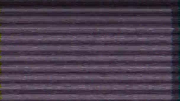 Efecto vhs de ruido de píxeles digitales. — Vídeo de stock