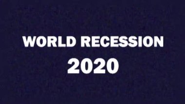 4 bin. Haberler ve televizyondaki reklamlar için metin World RECESSION 2020 ile arıza ekran koruyucusu. Dünya ekonomik krizi.