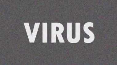 4 bin. Haberler ve reklamlar için VIRUS mesajlı arıza ekran koruyucusu. Coronavirüs salgını.
