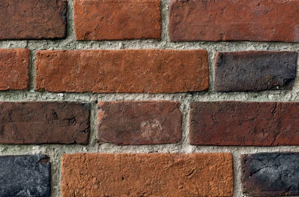 Стена Красных Кирпичей Старая Кирпичная Стена Гранж Фон — стоковое фото