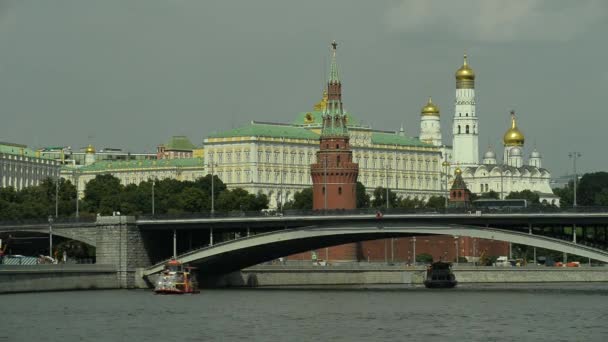 Moskwa. Widok na Kreml i centrum miasta. — Wideo stockowe