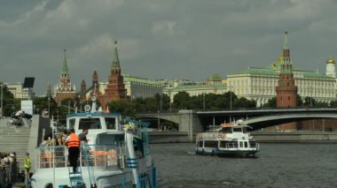 06.08.2016 Moskova. Kremlin ve kent merkezinin görünümü.