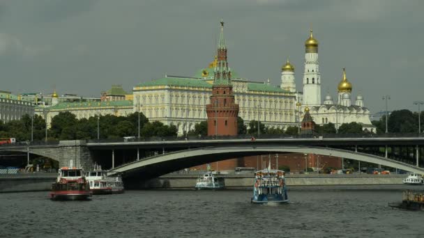 06.08.2016 Moskva. Utsikt over Kreml og sentrum . – stockvideo