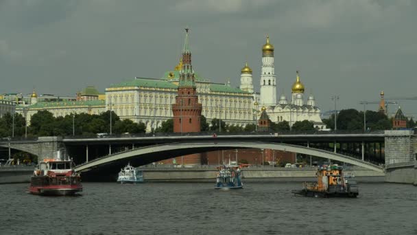 06.08.2016 Moskwa. Widok na Kreml i centrum miasta. — Wideo stockowe