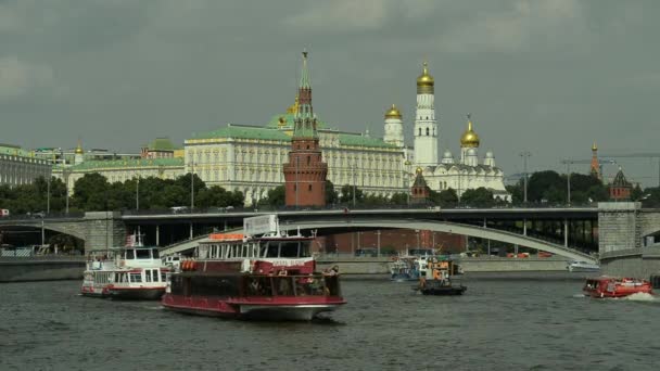 06.08.2016 Moskova. Kremlin ve kent merkezinin görünümü. — Stok video