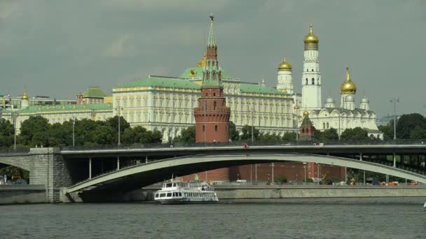 Moskva. Utsikt över Kreml och centrum. — Stockvideo