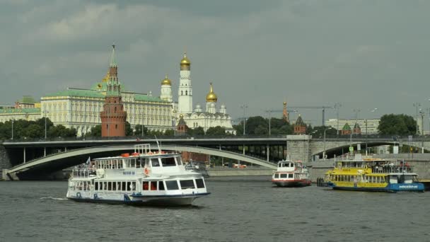 06.08.2016 Moskou. Uitzicht op het Kremlin en het centrum van de stad. — Stockvideo