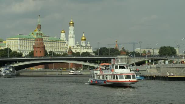 06.08.2016 Moskva. Utsikt över Kreml och centrum. — Stockvideo