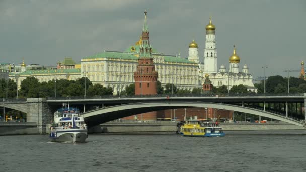 06.08.2016 Moscú. Vista del Kremlin y el centro de la ciudad . — Vídeo de stock