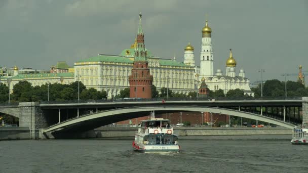 29.08.2016 Moscú. Vista del Kremlin y el centro de la ciudad . — Vídeo de stock