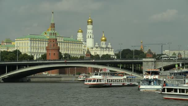 29.08.2016 Moskva. Utsikt över Kreml och centrum. — Stockvideo