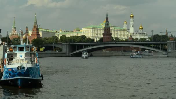 29.08.2016 Moskva. Utsikt över Kreml och centrum. — Stockvideo
