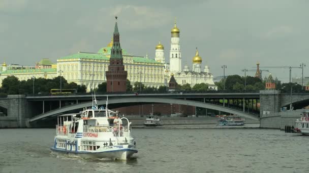 29.08.2016 Moskou. Uitzicht op het Kremlin en het centrum van de stad. — Stockvideo