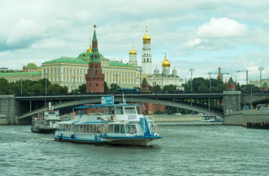 31.08.2016 Moskova. Kremlin ve kent merkezinin görünümü.
