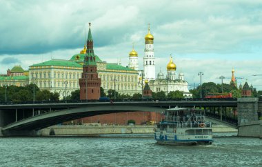 31.08.2016 Moskova. Kremlin ve kent merkezinin görünümü.