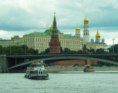 31.08.2016 Moskova. Kremlin ve kent merkezinin görünümü.