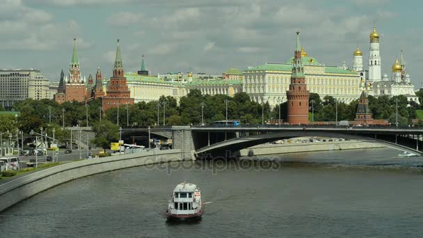 Moskva. Utsikt över Kreml och centrum. — Stockvideo