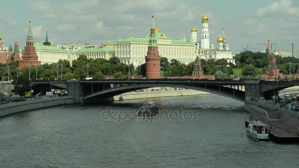 09.08.2016 Moscú. Vista del Kremlin y el centro de la ciudad . — Vídeos de Stock