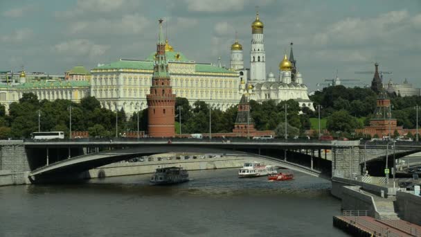 Moskova. Kremlin ve kent merkezinin görünümü. — Stok video