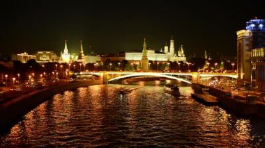 09.08.2016 akşam Moskova. Kremlin ve kent merkezinin görünümü.
