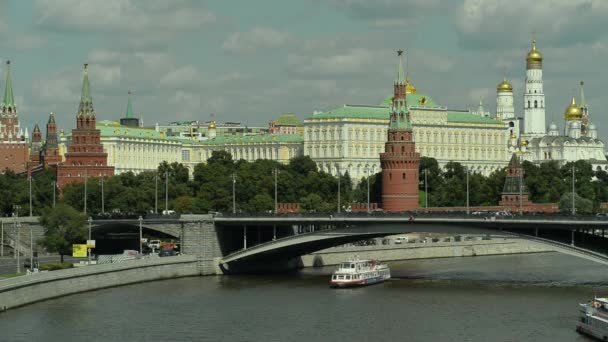 Moscú. Vista del Kremlin y el centro de la ciudad . — Vídeo de stock