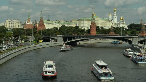 09.08.2016 Moscow. View of the Kremlin and the city centre. — Stock Video