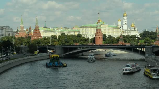 09.08.2016 Moscú. Vista del Kremlin y el centro de la ciudad . — Vídeo de stock