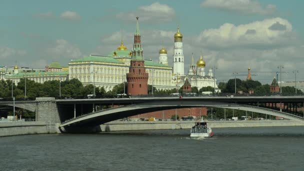 10.08.2016 Moskou. Uitzicht op het Kremlin en het centrum van de stad. — Stockvideo