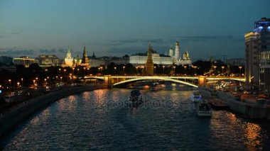 10.08.2016 akşam Moskova. Kremlin ve kent merkezinin görünümü.