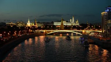 10.08.2016 akşam Moskova. Kremlin ve kent merkezinin görünümü.