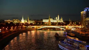 10.08.2016 akşam Moskova. Kremlin ve kent merkezinin görünümü.