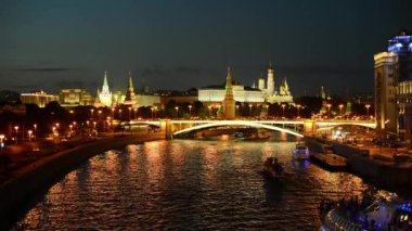 10.08.2016 akşam Moskova. Kremlin ve kent merkezinin görünümü.