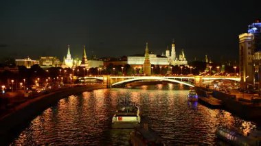 10.08.2016 akşam Moskova. Kremlin ve kent merkezinin görünümü.