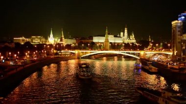 10.08.2016 akşam Moskova. Kremlin ve kent merkezinin görünümü.