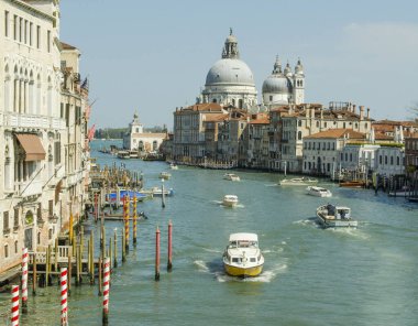 15.04.2019. İtalya. Venedik. Büyük Kanal Görünümü.