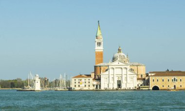 15.04.2019. İtalya. Venedik. Giudecca Kanalının Görünümü.